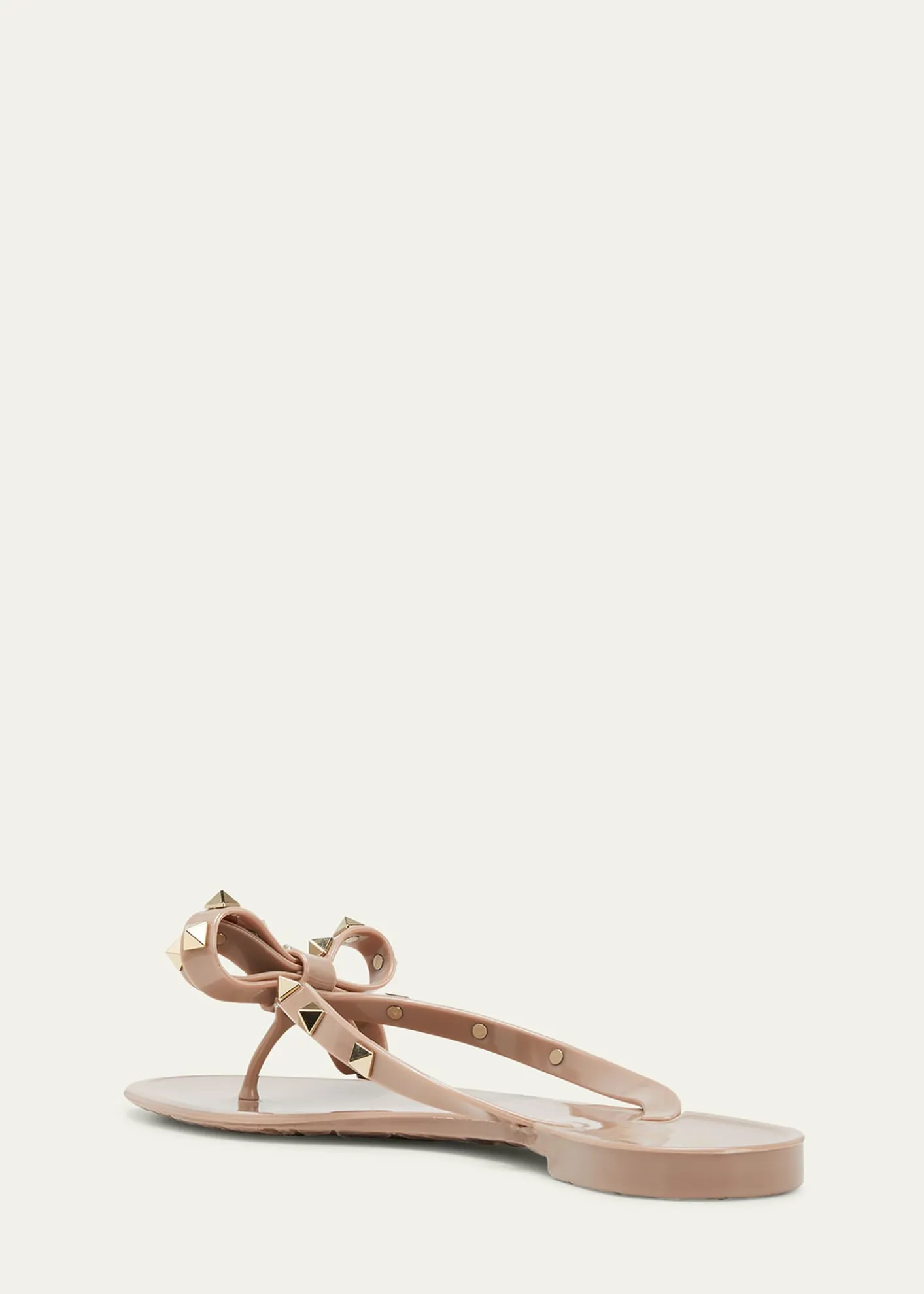 Valentino GaravaniRockstud PVC Flat Thong Sandals