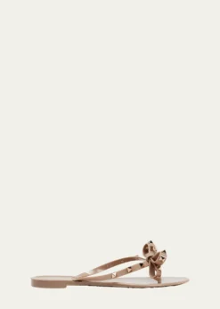 Valentino GaravaniRockstud PVC Flat Thong Sandals