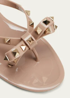 Valentino GaravaniRockstud PVC Flat Thong Sandals