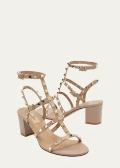Valentino GaravaniRockstud Leather 60mm City Sandals