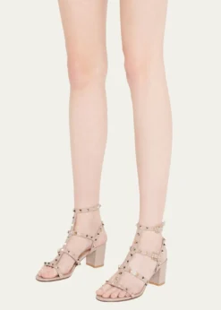 Valentino GaravaniRockstud Leather 60mm City Sandals