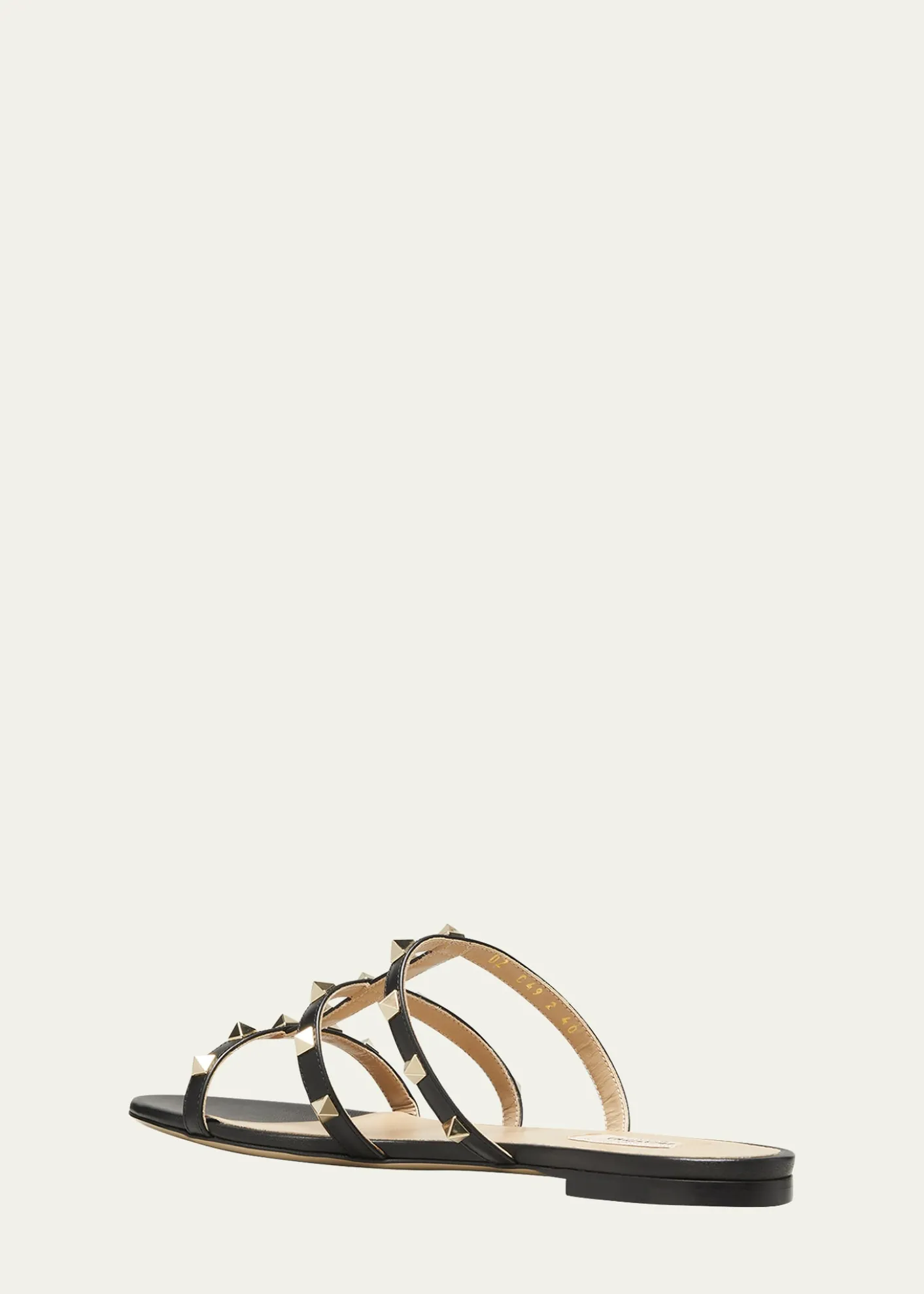 Valentino GaravaniRockstud Caged Flat Slide Sandals