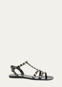 Valentino GaravaniRockstud Jelly Flat Gladiator Sandals