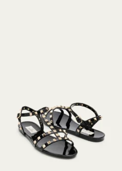 Valentino GaravaniRockstud Jelly Flat Gladiator Sandals