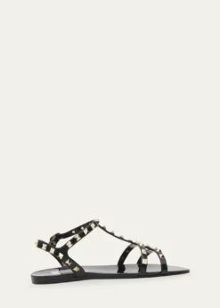 Valentino GaravaniRockstud Jelly Flat Gladiator Sandals