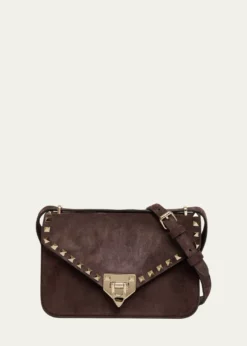 Valentino GaravaniRockstud Suede Shoulder Bag
