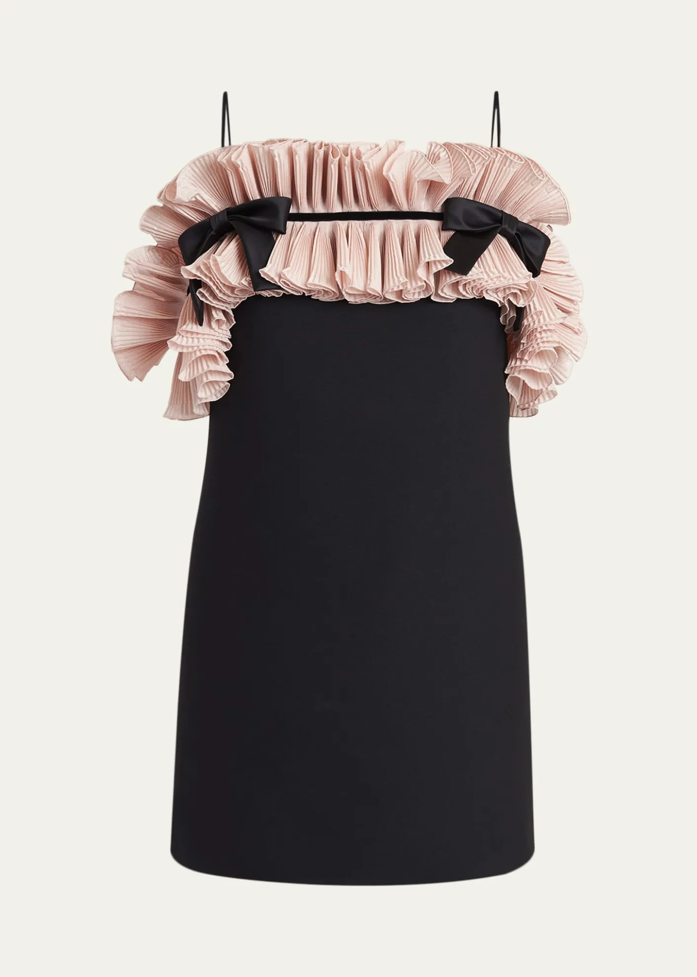 Valentino GaravaniRuffle Bow Sleeveless Mini Dress