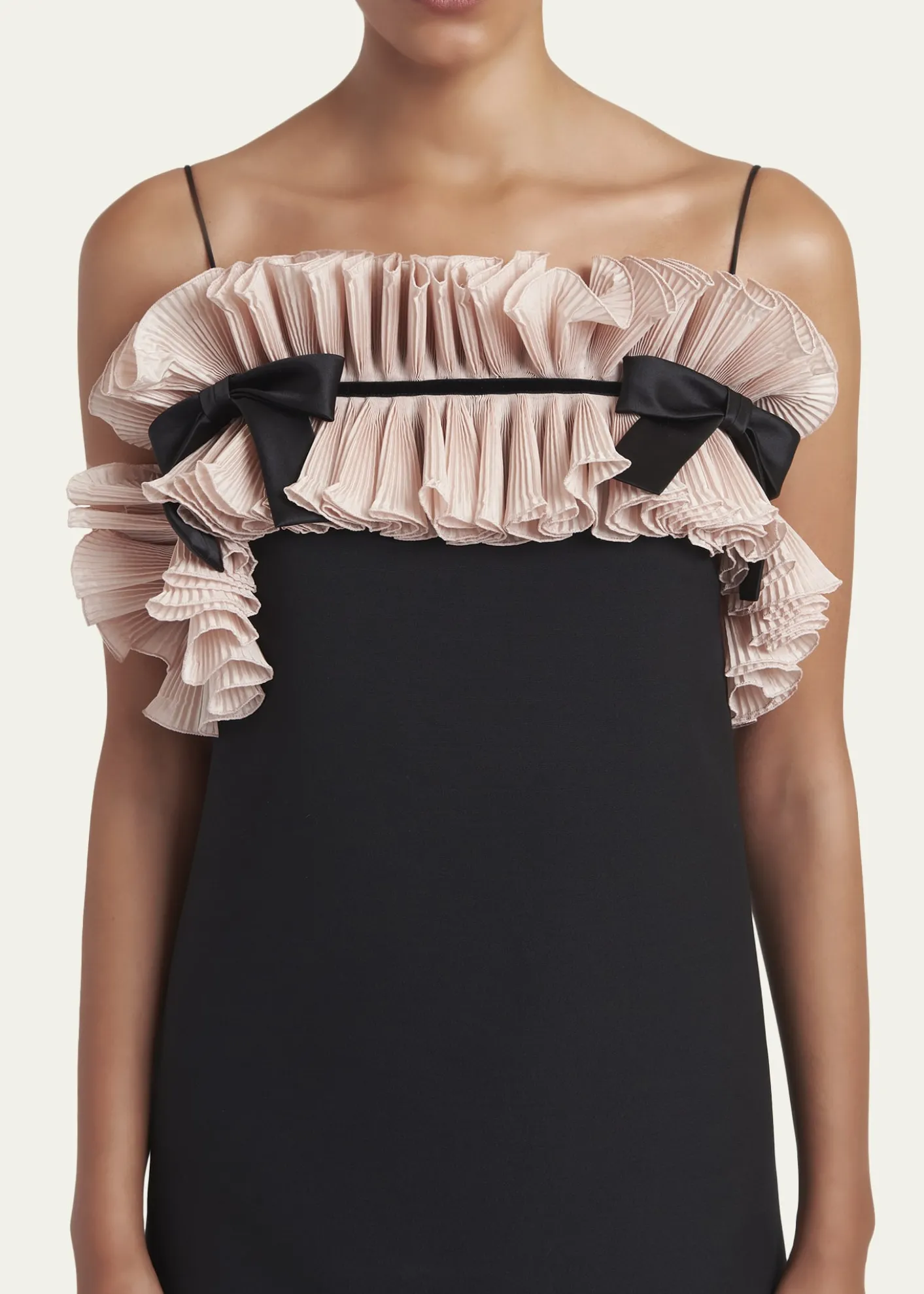 Valentino GaravaniRuffle Bow Sleeveless Mini Dress