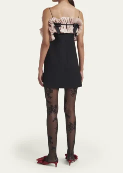Valentino GaravaniRuffle Bow Sleeveless Mini Dress