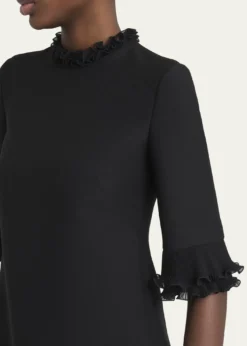 Valentino GaravaniRuffle Silk Crepe Mini Dress