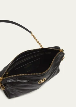 Valentino GaravaniSmall Chevron Patchwork Leather Shoulder Bag