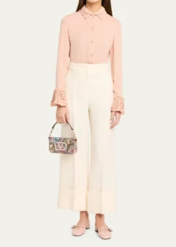 Valentino GaravaniSmall Crystal VLogo Sequin Burst Shoulder Bag