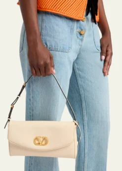 Valentino GaravaniSmall VLogo Leather Shoulder Bag