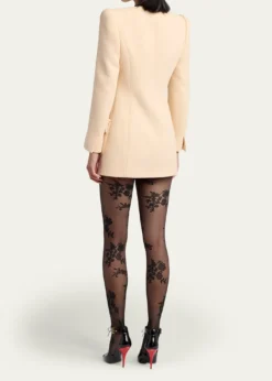 Valentino GaravaniTie-Neck Mini Blazer Dress