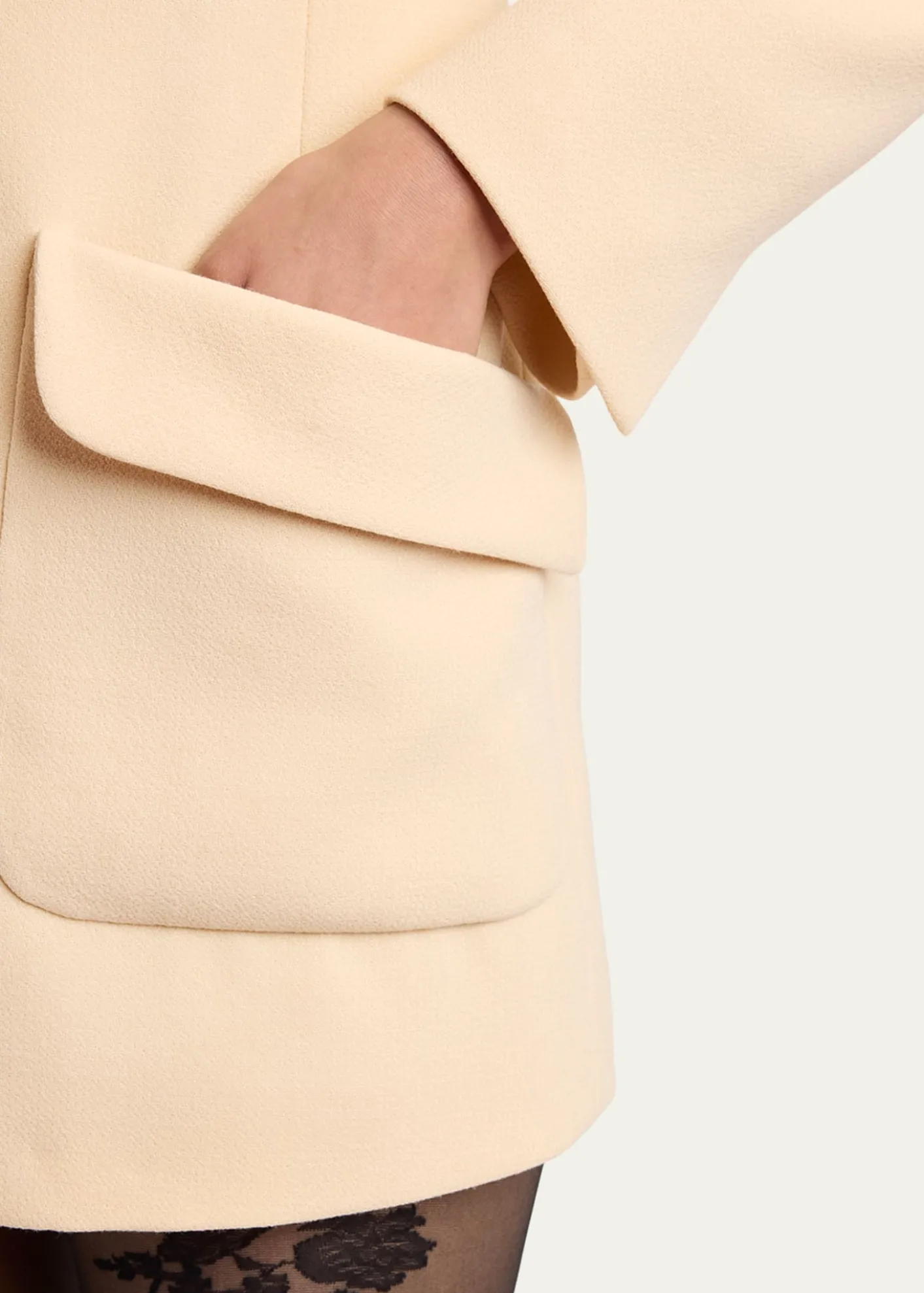 Valentino GaravaniTie-Neck Mini Blazer Dress