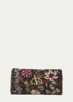 Valentino GaravaniVain Floral Beaded Shoulder Bag