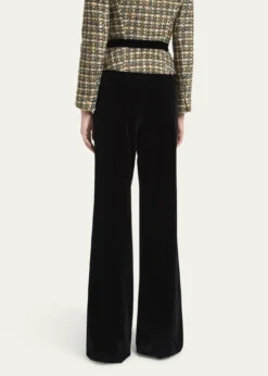 Valentino GaravaniVelvet Wide-Leg Pants