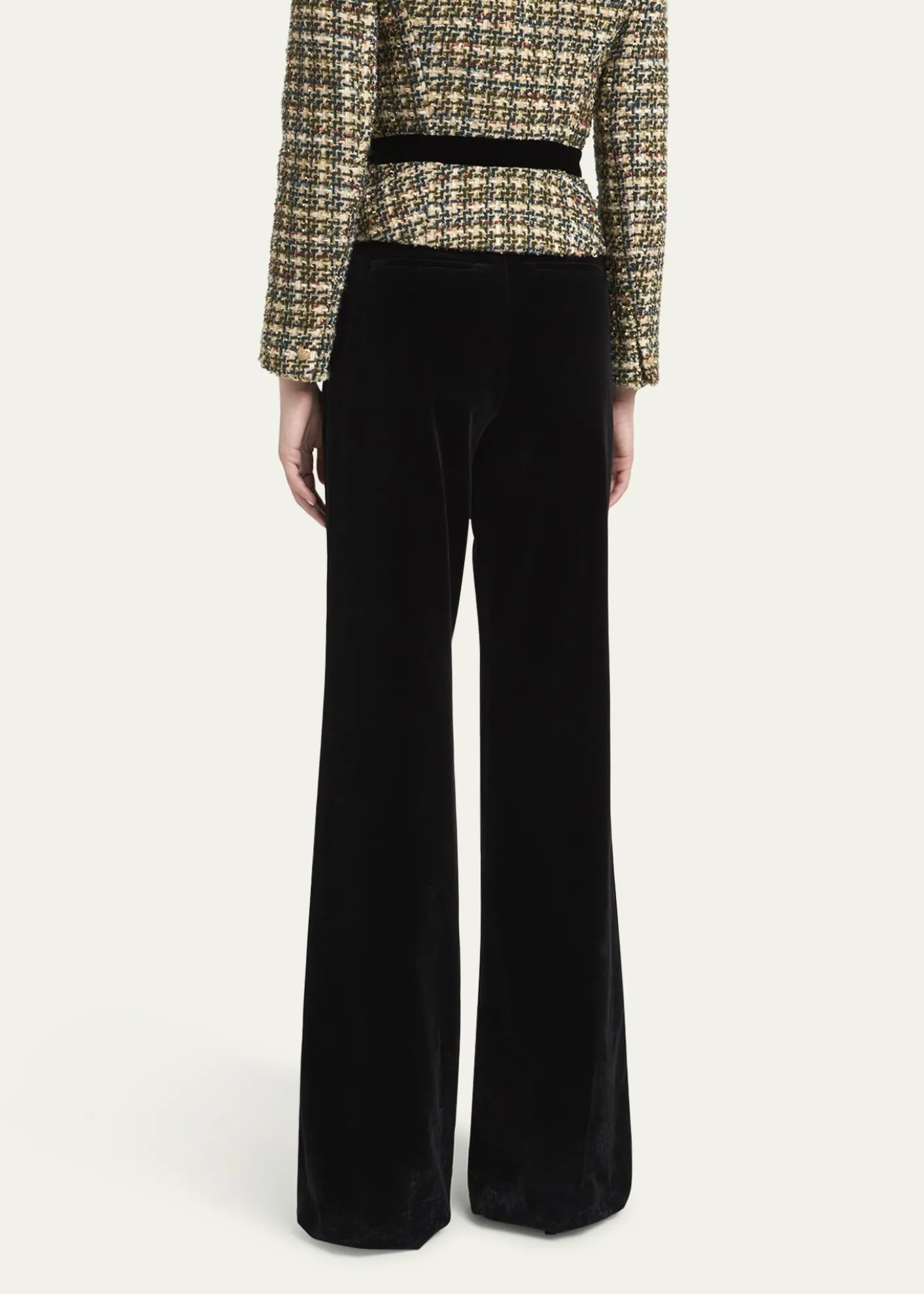 Valentino GaravaniVelvet Wide-Leg Pants