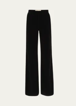 Valentino GaravaniVelvet Wide-Leg Pants