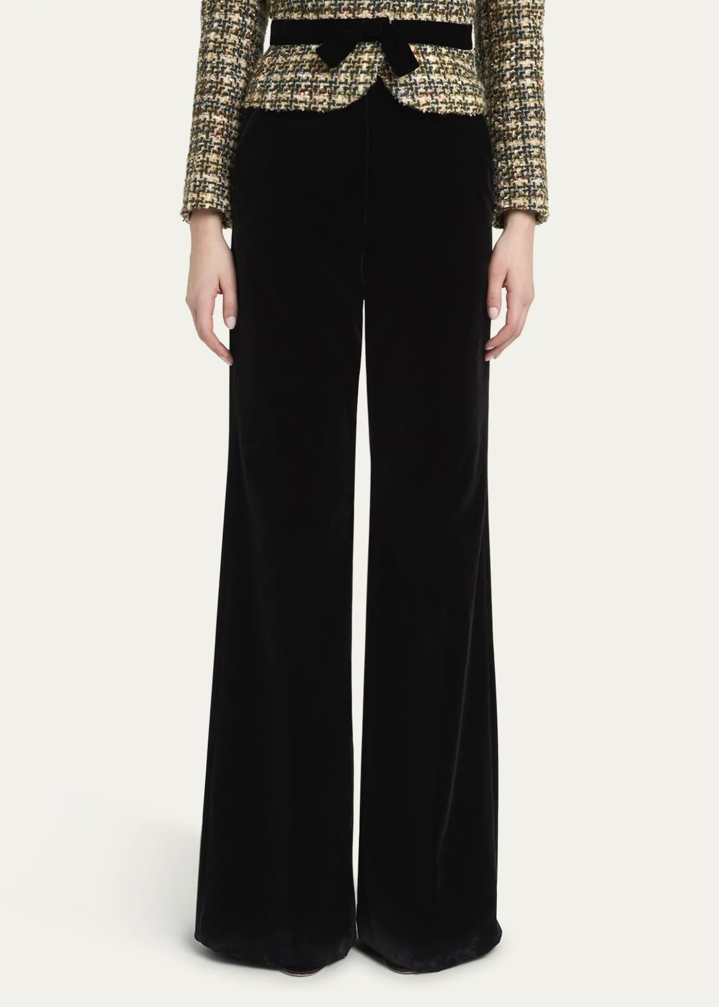 Valentino GaravaniVelvet Wide-Leg Pants