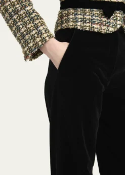 Valentino GaravaniVelvet Wide-Leg Pants