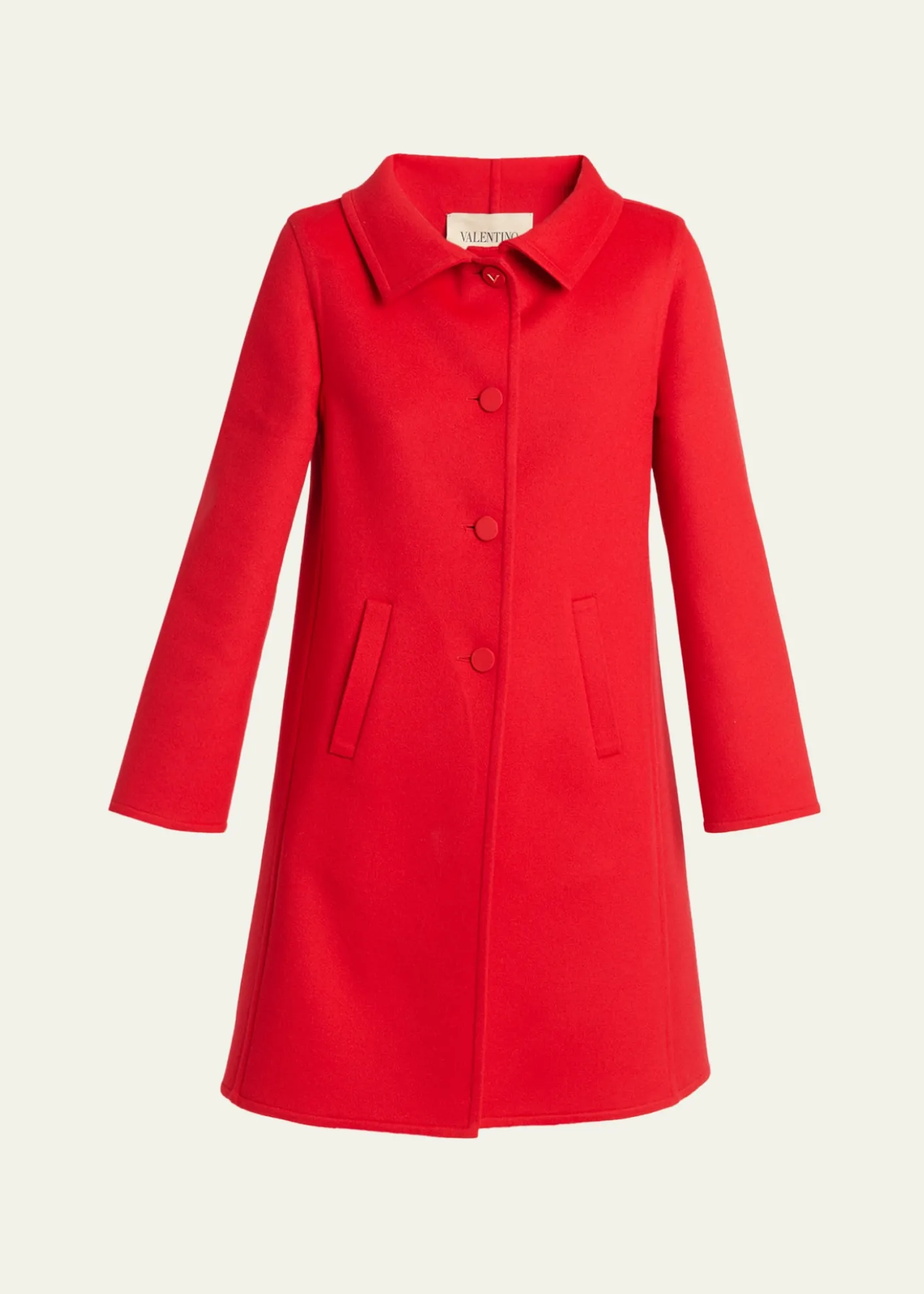 Valentino GaravaniVirgin Wool-Cashmere A-Line Coat Dress