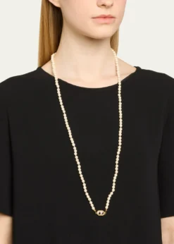 Valentino GaravaniVLOGO Akoya Pearl Layered Ovalette Necklace