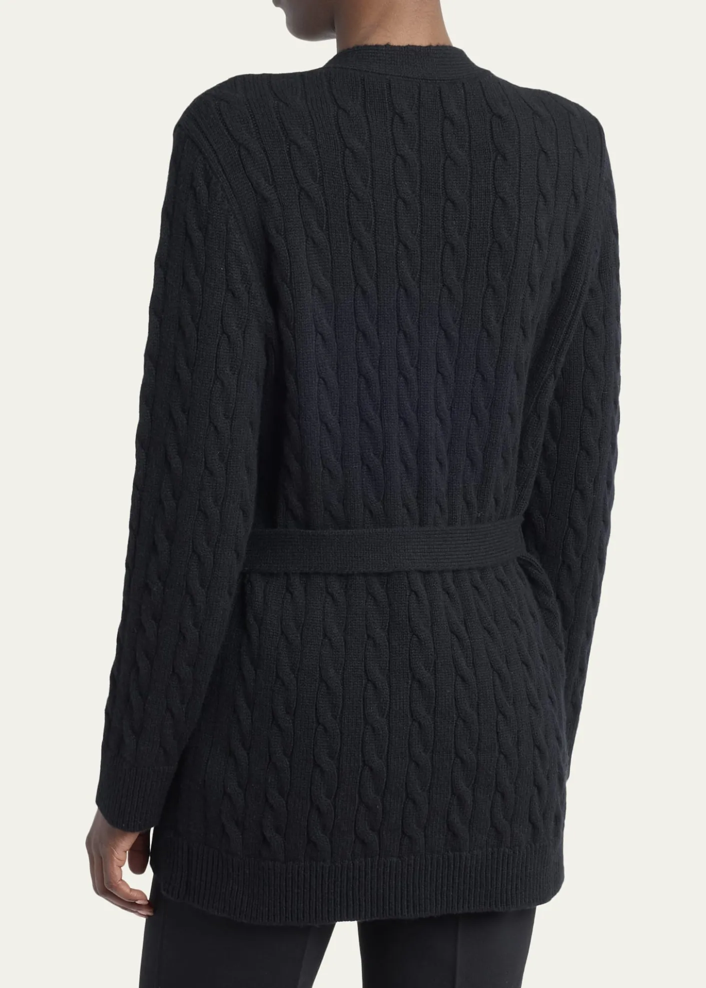 Valentino GaravaniV-Logo Cashmere Cable Knit V-Neck Cardigan