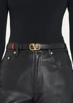 Valentino GaravaniVLogo Leather Belt, 20mm