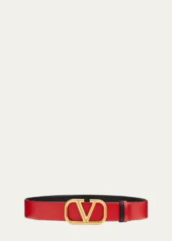Valentino GaravaniVLogo Leather Belt, 40mm