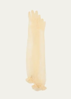 Valentino GaravaniV-Logo Long Lace Gloves
