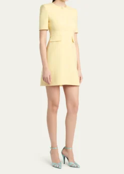 Valentino GaravaniV-Logo Pocket Short-Sleeve Mini Dress