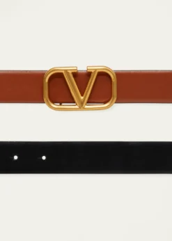 Valentino GaravaniVLogo Reversible Leather Belt, 30mm