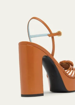Valentino GaravaniVLogo Royal Heart Leather Platform Sandals