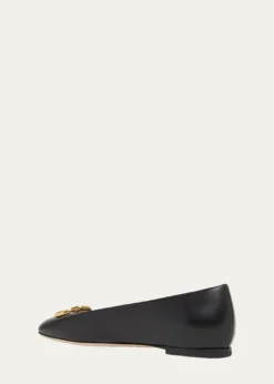 Valentino GaravaniVLogo Signature Leather Ballerina Flats