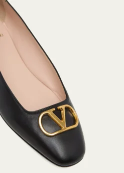 Valentino GaravaniVLogo Signature Leather Ballerina Flats
