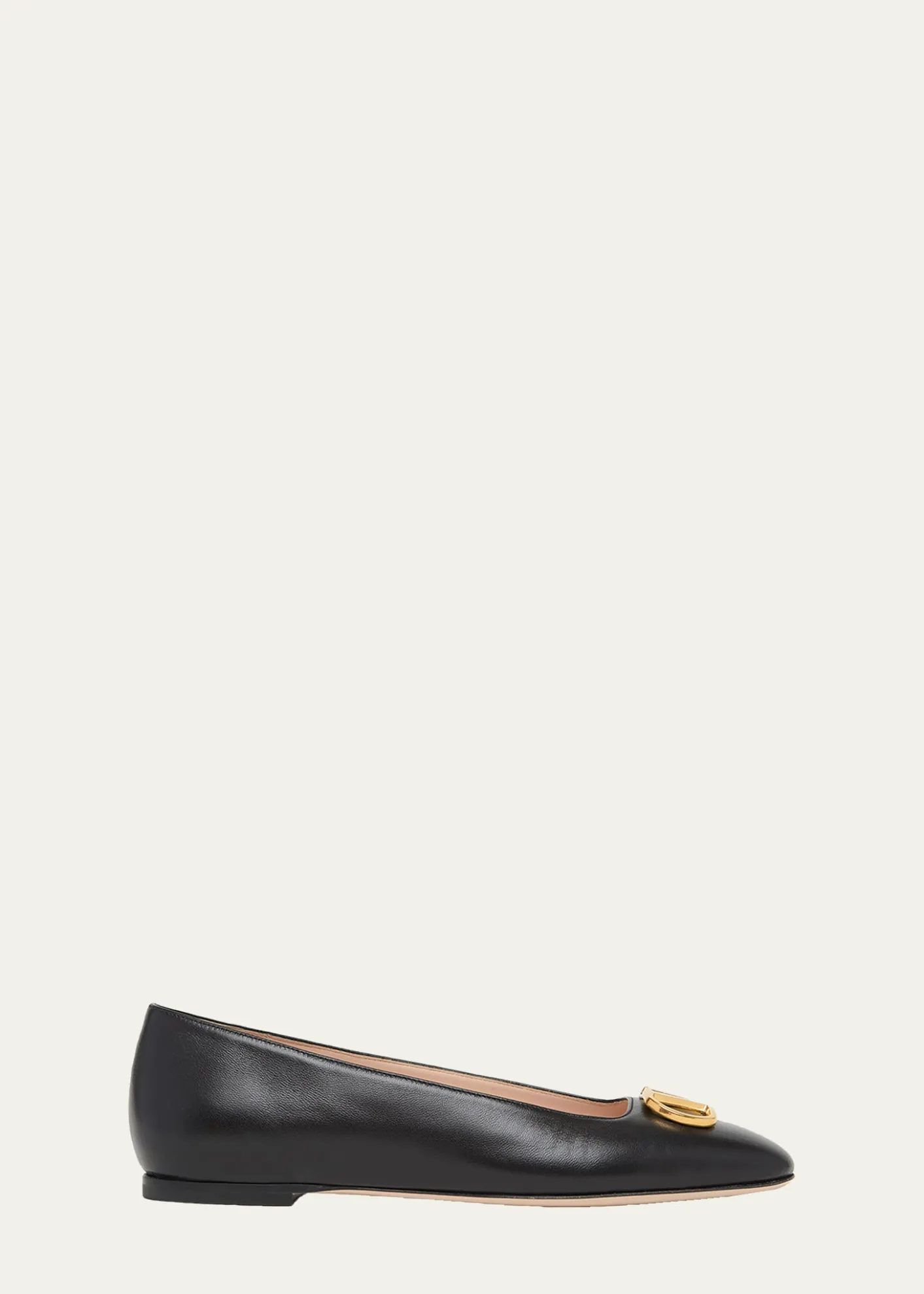 Valentino GaravaniVLogo Signature Leather Ballerina Flats