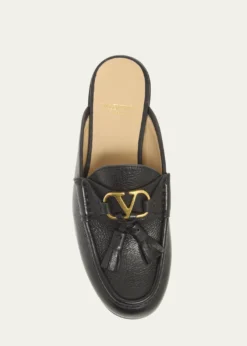 Valentino GaravaniVLogo Signature Leather Loafer Mules