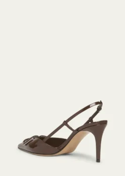 Valentino GaravaniVLogo Signature Patent Leather Slingback Pumps