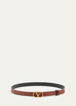 Valentino GaravaniVLogo Signature Reversible Calfskin Belt, 20mm