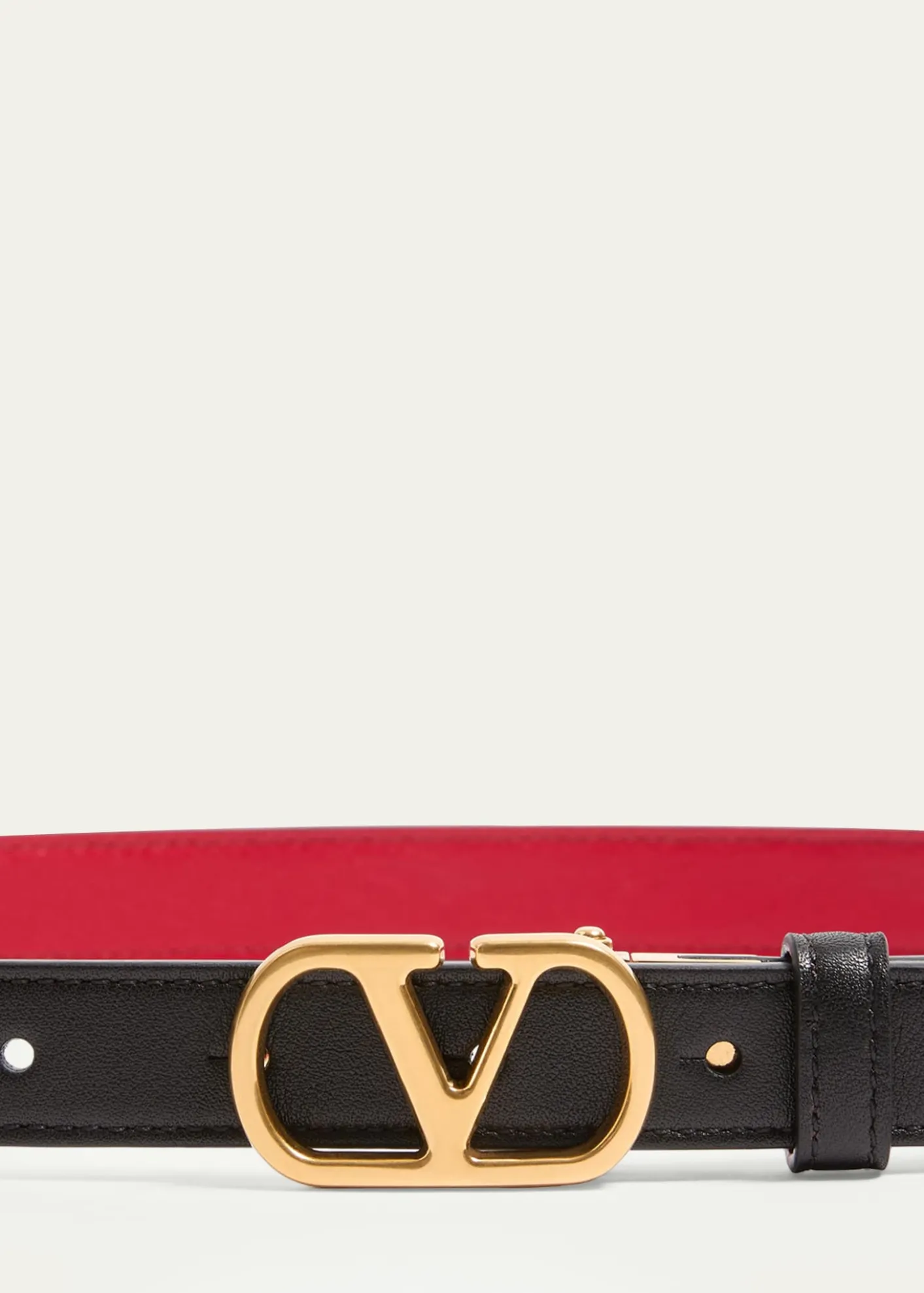 Valentino GaravaniVLogo Signature Reversible Calfskin Belt, 30mm