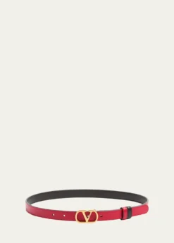 Valentino GaravaniVLogo Signature Reversible Calfskin Belt, 30mm