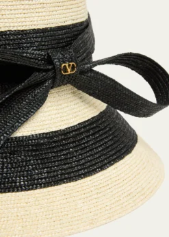 Valentino GaravaniVLogo Signature Straw Cloche Hat