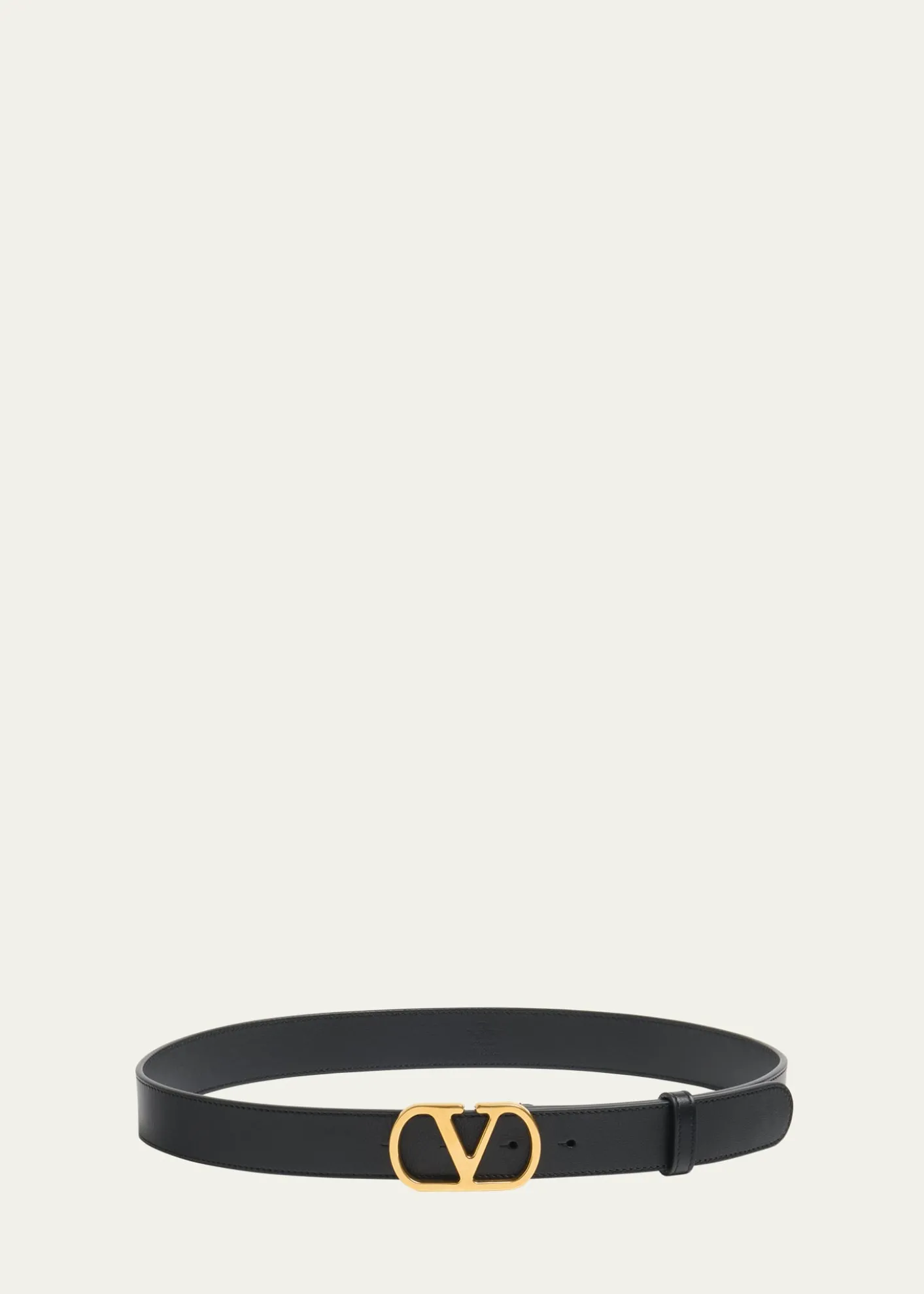 Valentino GaravaniVLogo Signature Leather Belt, 30mm