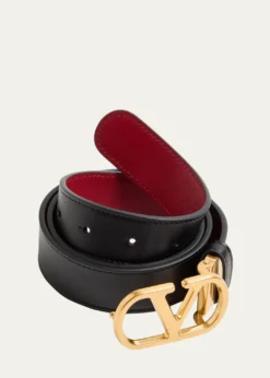 Valentino GaravaniVLogo Signature Reversible Leather Belt, 30mm