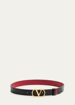 Valentino GaravaniVLogo Signature Reversible Leather Belt, 30mm