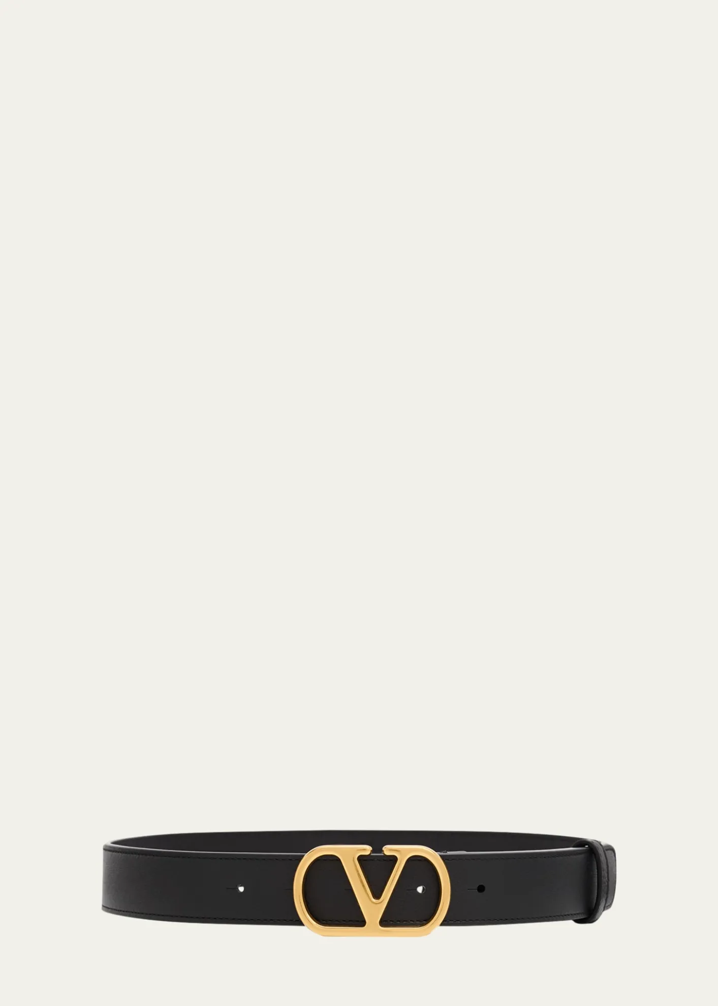 Valentino GaravaniVLogo Signature Leather Belt, 30mm