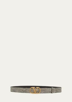Valentino GaravaniVLogo Signature Python Belt, 30mm