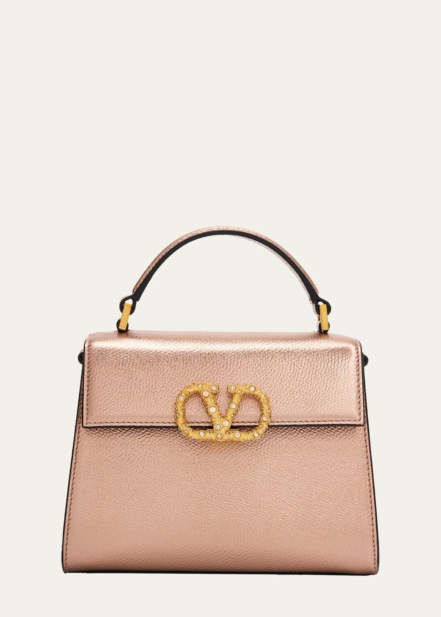 Valentino GaravaniVSLING Mini Laminated Leather Top-Handle Bag