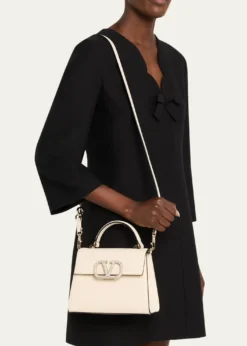 Valentino GaravaniVsling Small Leather Top-Handle Bag with Jewel VLogo